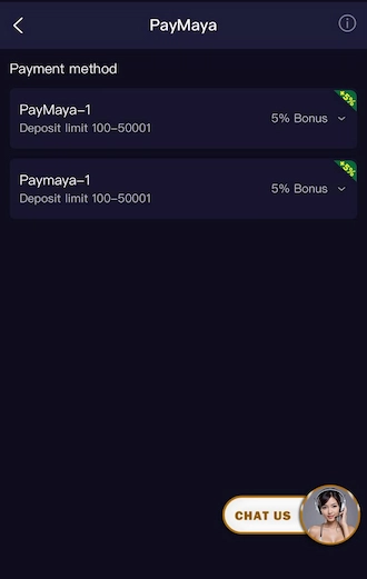 Step 2: Choose the PayMaya payment method that suits you